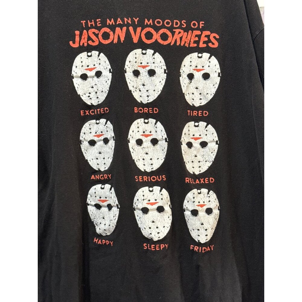Jason Voorhees "The Many Moods Of" Graphic Tee Size XL Halloween Fright Gothic - Picture 2 of 8